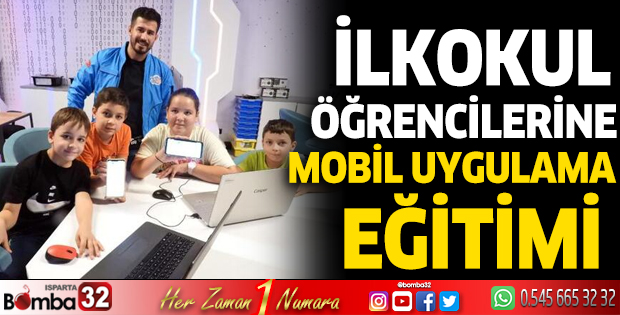 İlkokul öğrencilerine mobil uygulama eğitimi