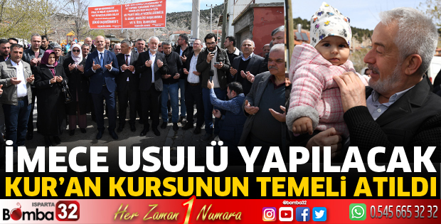 İmece usulü yapılacak Kur’an Kursunun temeli atıldı