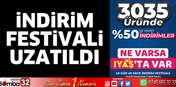 İndirim festivali uzatıldı