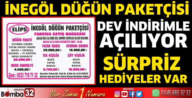 İnegöl düğün paketçisi dev indirimlerle açılıyor