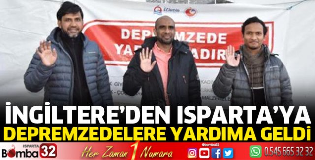 İngiltere'den depremzedelere yardıma geldi