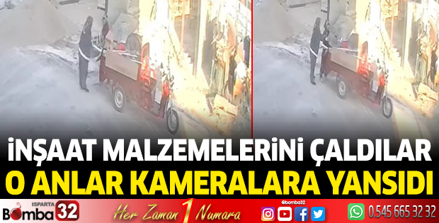 İnşaat malzemelerini çaldılar