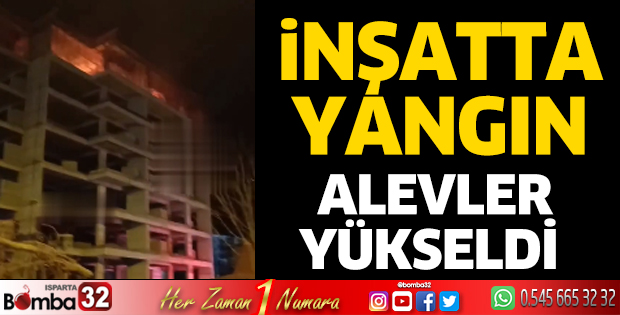 İnşaatta yangın paniği