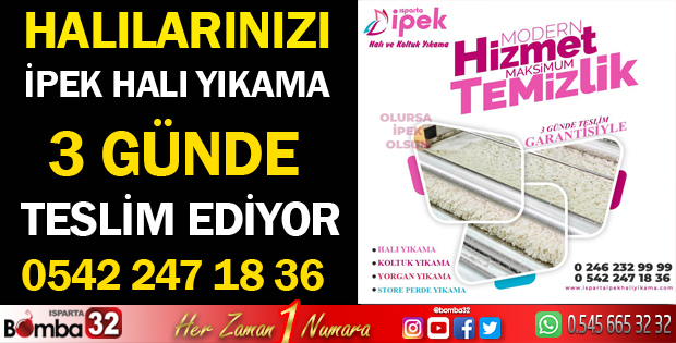 İPEK HALI YIKAMADA 3 GÜNDE TESLİM