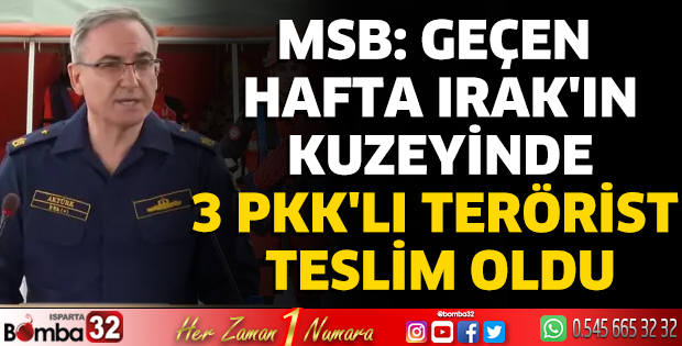 Irak'ın kuzeyinde 3 PKK'lı terörist teslim oldu