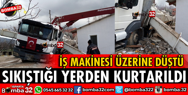 İŞ MAKİNESİNİN ALTINDA KALDI