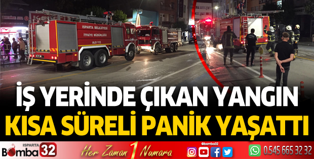İş yerinde çıkan yangın kısa süreli panik yaşattı