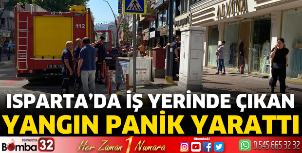 İş yerinde çıkan yangın panik yarattı