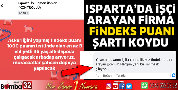 İşçi alımı için findeks puanı şartı 