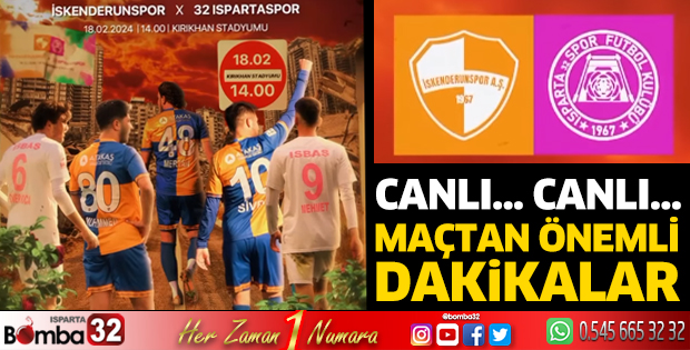 İskenderunspor - Isparta 32 Spor canlı 