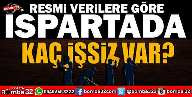 İŞKUR RAKAMLARINA GÖRE ISPARTADA İŞSİZLİK SAYISI