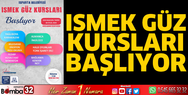 ISMEK Güz kursları başlıyor  