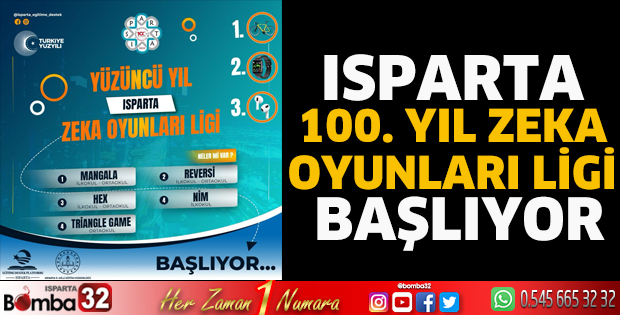 Isparta 100. Yıl Zeka Oyunları Ligi başlıyor