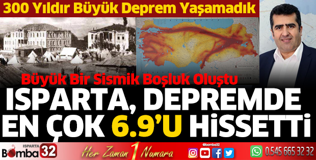 Isparta 300 yıldır büyük deprem yaşamadı