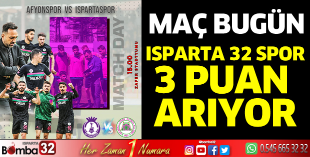Isparta 32 Spor, 3 puan için sahaya çıkıyor