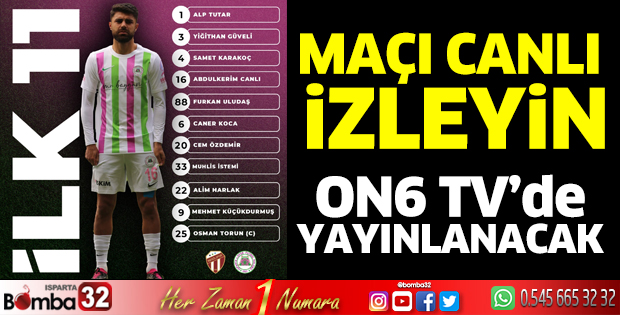 Isparta 32 Spor – İnegölspor maçını canlı izleyin