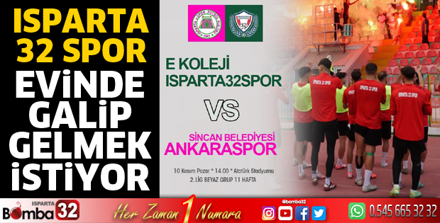 Isparta 32 Spor evinde kazanmak istiyor