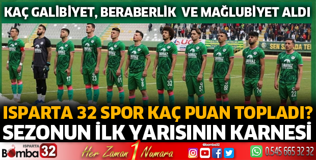 ISPARTA 32 SPOR SEZONUN İLK YARI KARNESİ