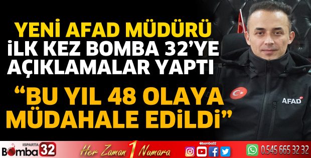 Isparta AFAD 11 ayda 48 olaya müdahale etti 