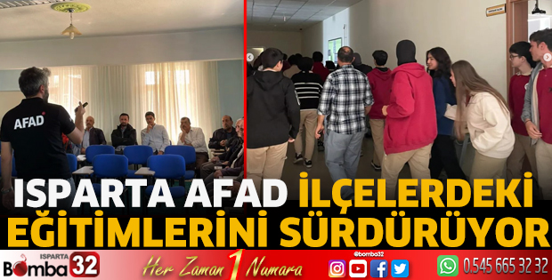 Isparta AFAD ilçelerdeki eğitimlerini sürdürüyor