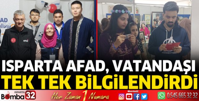 Isparta AFAD tek tek bilgilendirdi