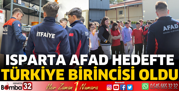 Isparta AFAD Türkiye birincisi oldu