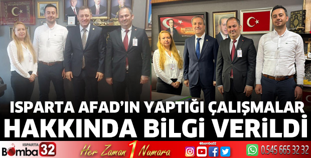 Isparta AFAD’ın yaptığı çalışmalar hakkında bilgi verildi  