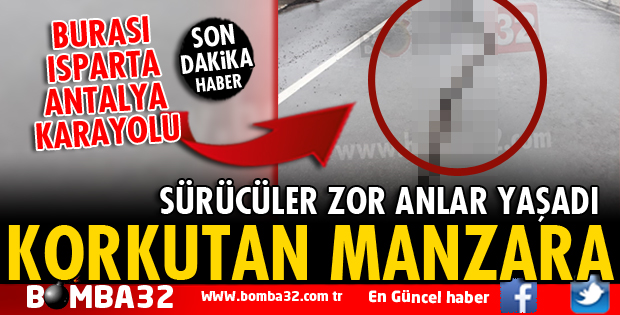 ISPARTA ANTALYA KARAYOLUNDA HEYELAN