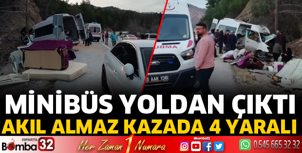Isparta-Antalya yolunda kaz 4  yaralı