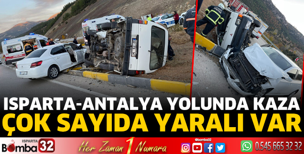 Isparta-Antalya yolunda kaza