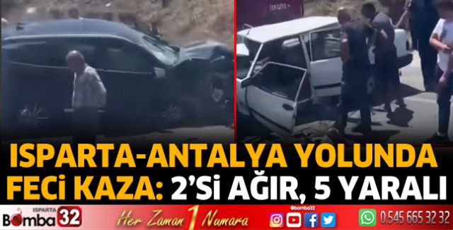 Isparta-Antalya yolunda kaza