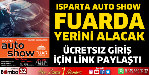 Isparta Auto Show fuarda yerini alacak