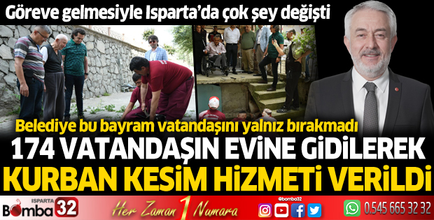Isparta Belediyesi bu bayram vatandaşını yalnız bırakmadı