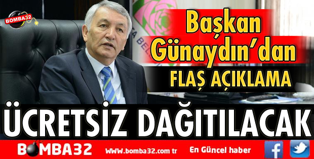 ISPARTA BELEDİYESİ ÜCRETSİZ DAĞITACAK