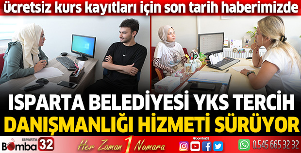 Isparta Belediyesinden YKS  tercih danışmanlığı hizmeti