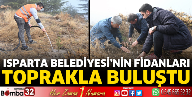 Isparta Belediyesi'nin fidanları toprakla buluştu