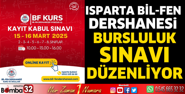 Isparta Bil-Fen Dershanesi Bursluluk Sınavı düzenliyor