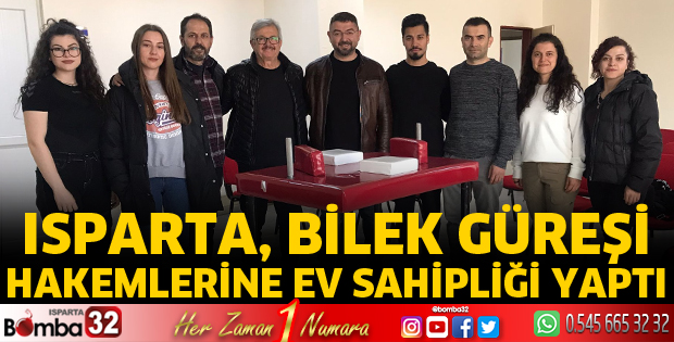Isparta bilek güreşi hakemlerine ev sahipliği yaptı
