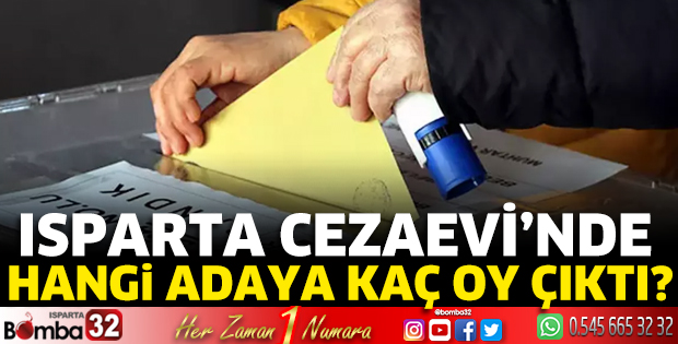 Isparta Cezaevi’nde hangi adaya kaç oy çıktı?