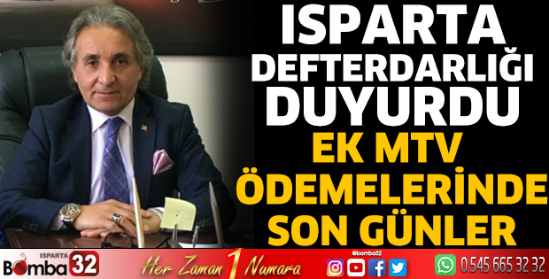 Isparta Defterdarlığından duyuru