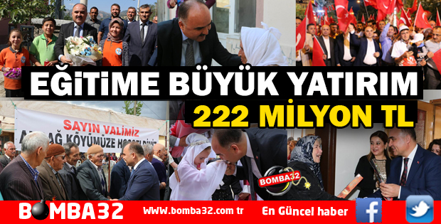 ISPARTA EĞİTİM YATIRIMLARI 222 MİLYON TL