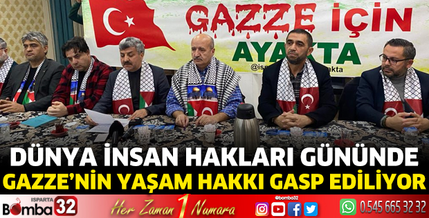 Isparta Filistin İnisiyatif Hareketi basın toplantısı düzenledi