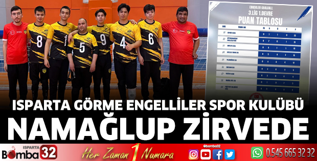 Isparta Görme Engelliler Spor Kulübü namağlup zirvede