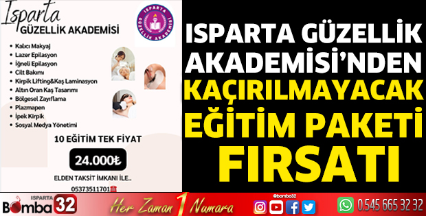 Isparta Güzellik Akademisi’nden eğitim paketi fırsatı