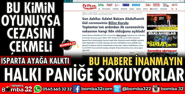ISPARTA HALKINA PANİK YAŞATIYORLAR 