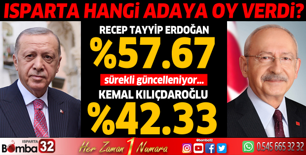 Isparta hangi adaya oy verdi?
