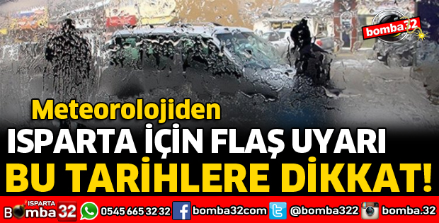 ISPARTA İÇİN DON VE BUZLANMA UYARISI