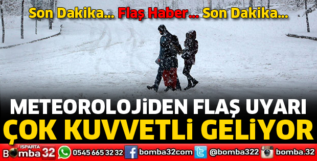 ISPARTA İÇİN KUVVETLİ KAR YAĞIŞI UYARISI