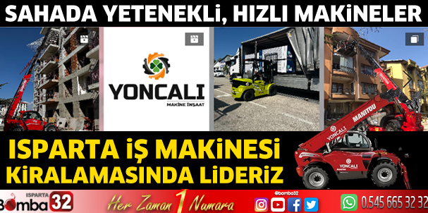 Isparta İş Makinesi Kiralamasında lideriz