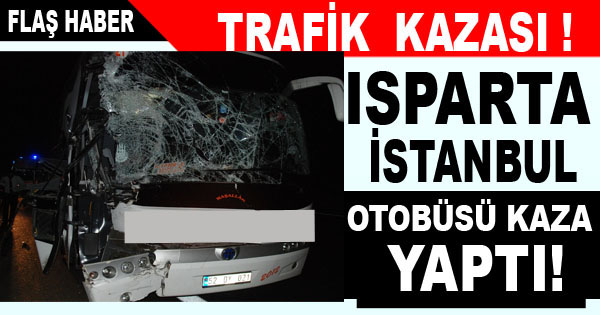 Isparta - İstanbul Otobüsü Kaza Yaptı!